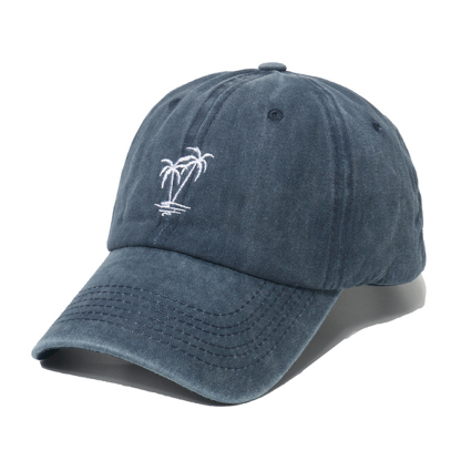 Men's Vintage Embroidered Coconut Tree Outdoor Cap-Unitsen