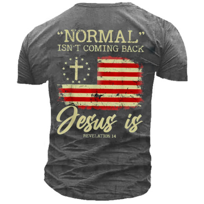 Normal Isn't Coming Back But Jesus Is Revelation 14 Costume Men's T-Shirt-Unitsen