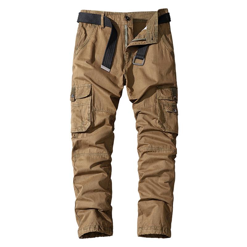Men's Outdoor Multi-pocket Cotton Casual Cargo Pants-Unitsen