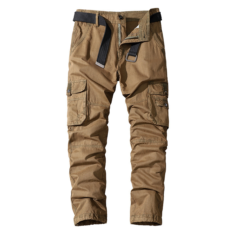 Men's Outdoor Multi-pocket Cotton Casual Cargo Pants-Unitsen