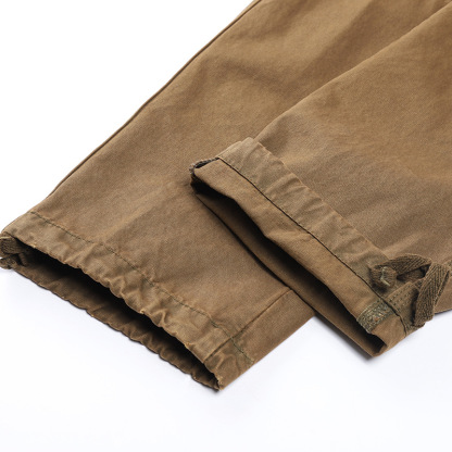 Men's Outdoor Multi-pocket Cotton Casual Cargo Pants-Unitsen