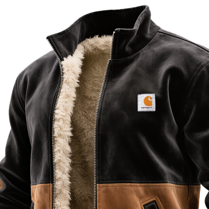 Men's Vintage Winter Jacket With Fleece Lining-Unitsen