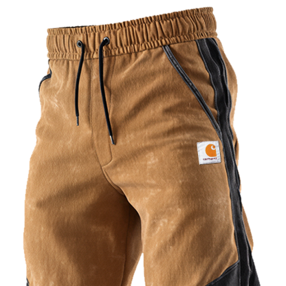 Men's Vintage Brown And Black Utility Jogger Pants-Unitsen