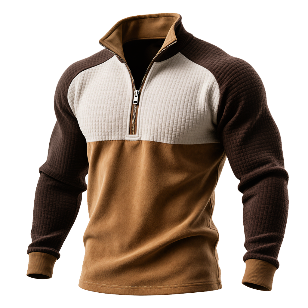 Men's Vintage Waffle Half-Zip Pullover