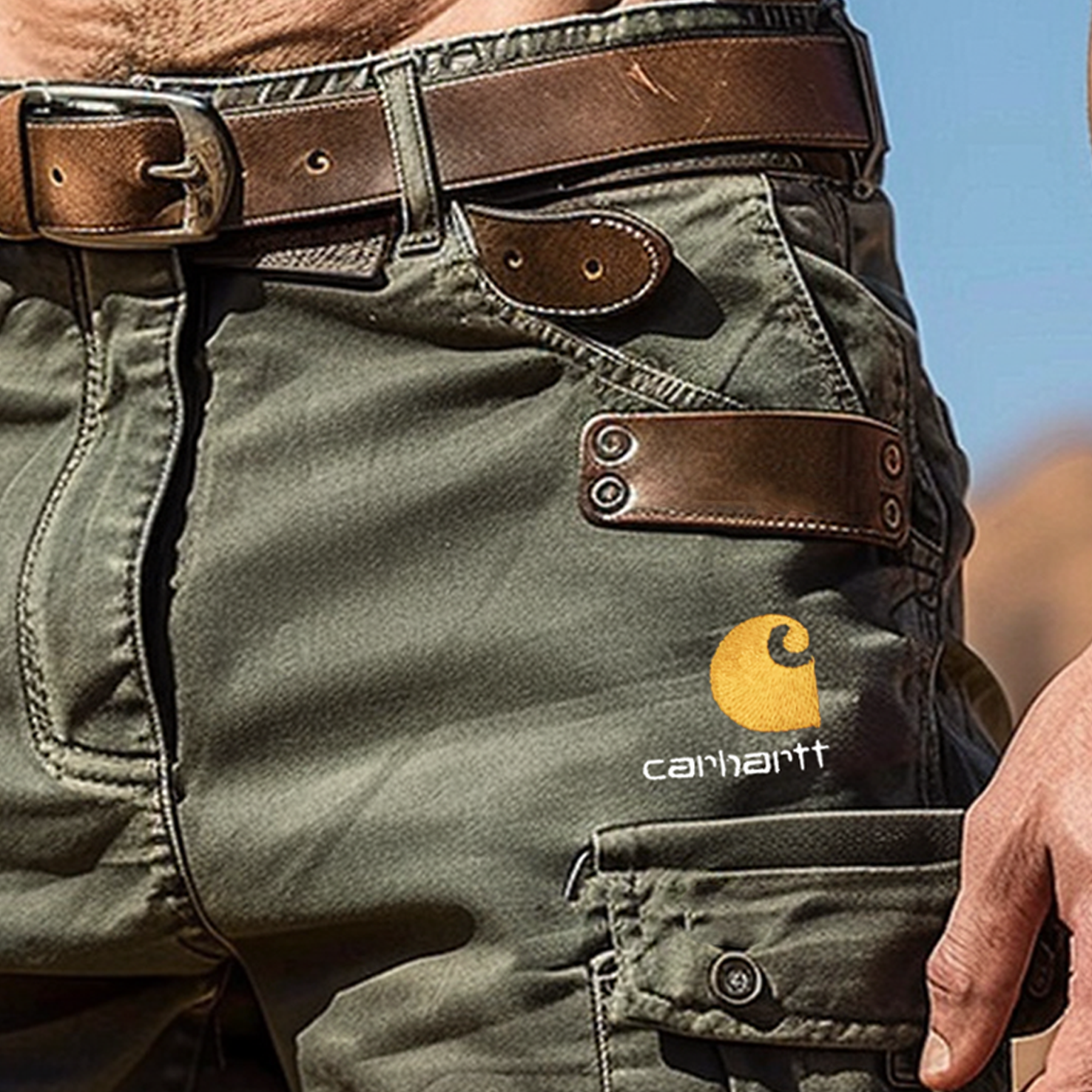 Carhartt Men's Fish Print Cargo Shorts-Unitsen