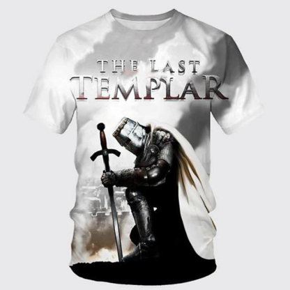 Men's Vintage The Last Templar Knight T-Shirt-Unitsen