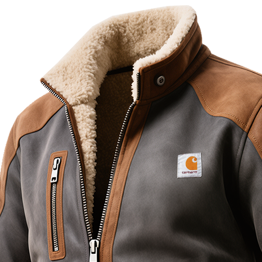 Men's Vintage Winter Jacket With Sherpa Lining-Unitsen