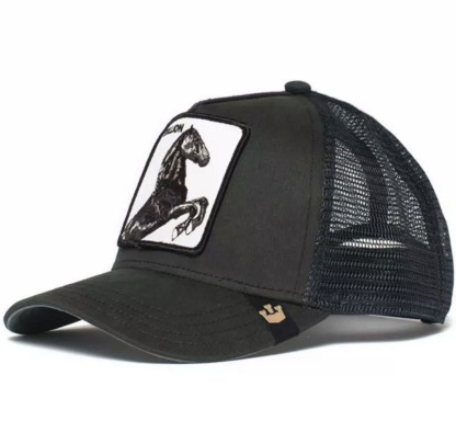 Animal Baseball Cap, Sun Protection Mesh, Embroidered Truck Driver, Black Panther,Rooster And Lion Hat-Unitsen