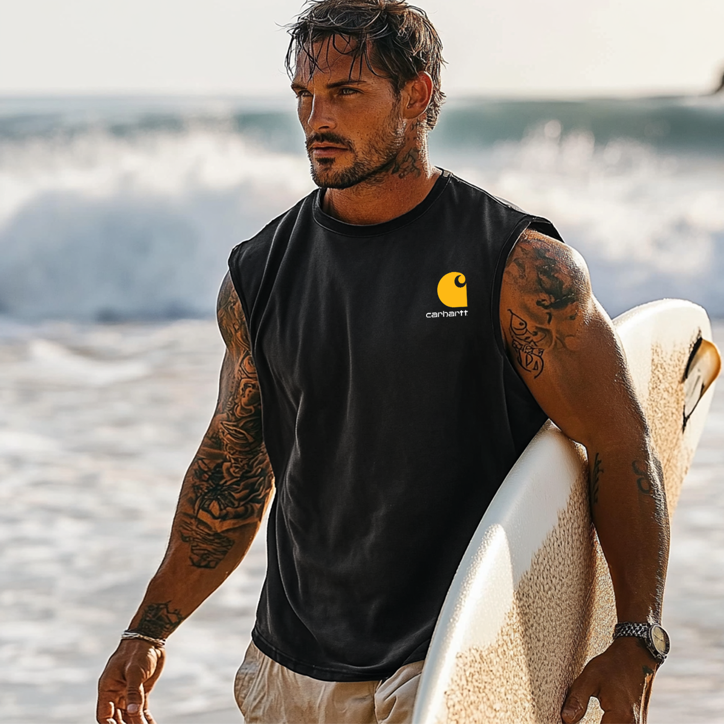 Carhartt Men's Vintage Surf Sleeveless Muscle Tank Top-Unitsen