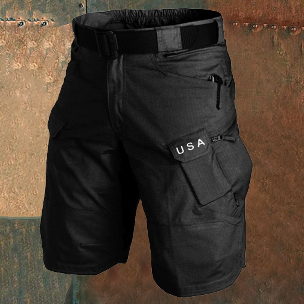 Men's Outdoor American Elements Tactical Sports Training Shorts-Unitsen