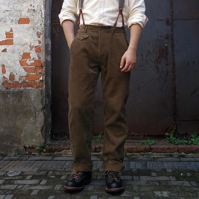 1920s 12oz Corduroy Farmer Work Trousers-Unitsen
