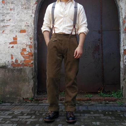 1920s 12oz Corduroy Farmer Work Trousers-Unitsen