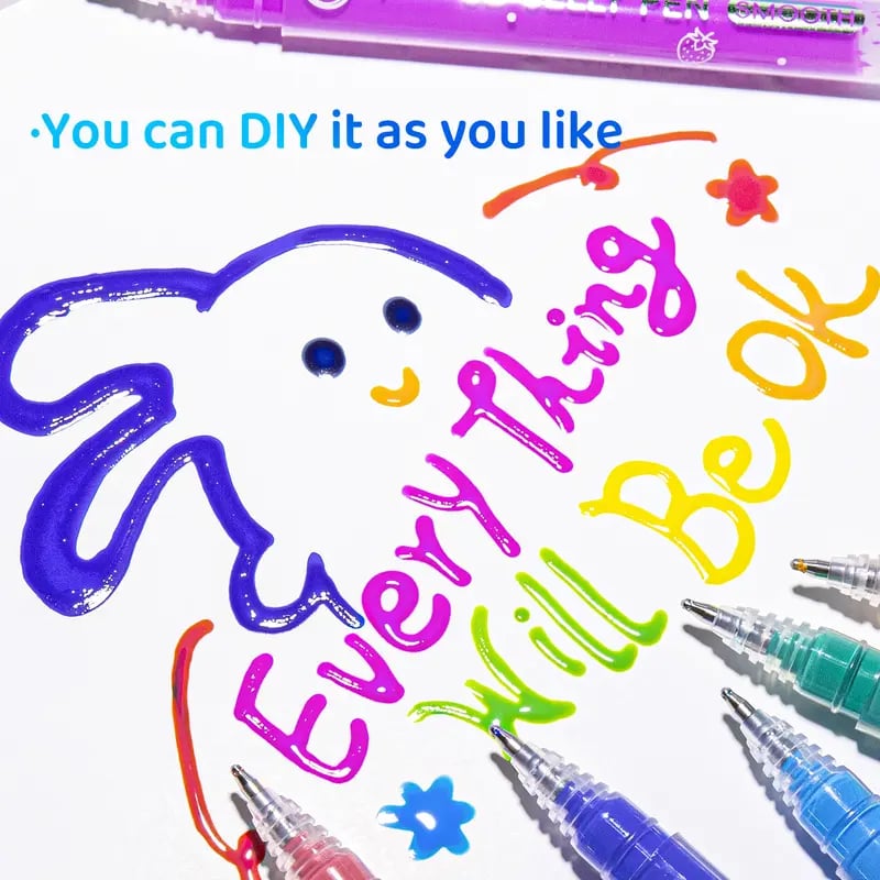 ✨🎨12/24/36 Colors 3D Jelly Pen Set: Unleash Your Creative Spark!