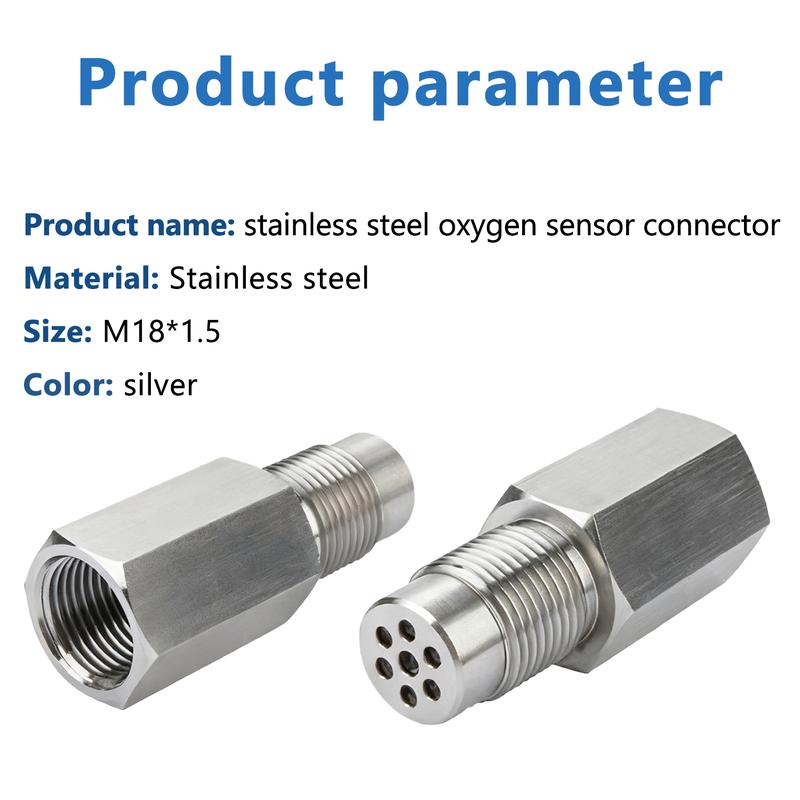 Oxygen Sensor Filter Adapter - Stainless Steel 304 Reducing Pipe Connector Extension Pipe Fitting - Car Extension Screw