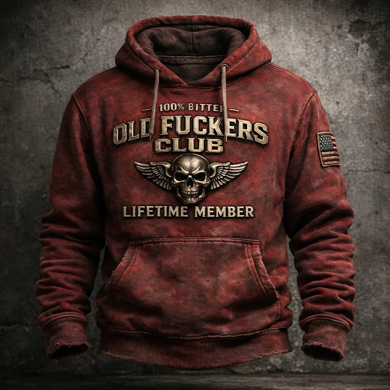 🔥Hot Sale 50% OFF-Vintage "Old Fuckers Club" Casual Hoodie