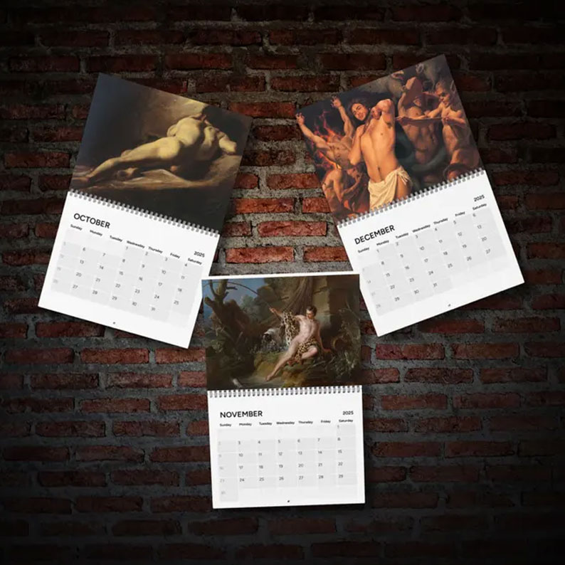 Nude Men Calendar 2026 kaufkram