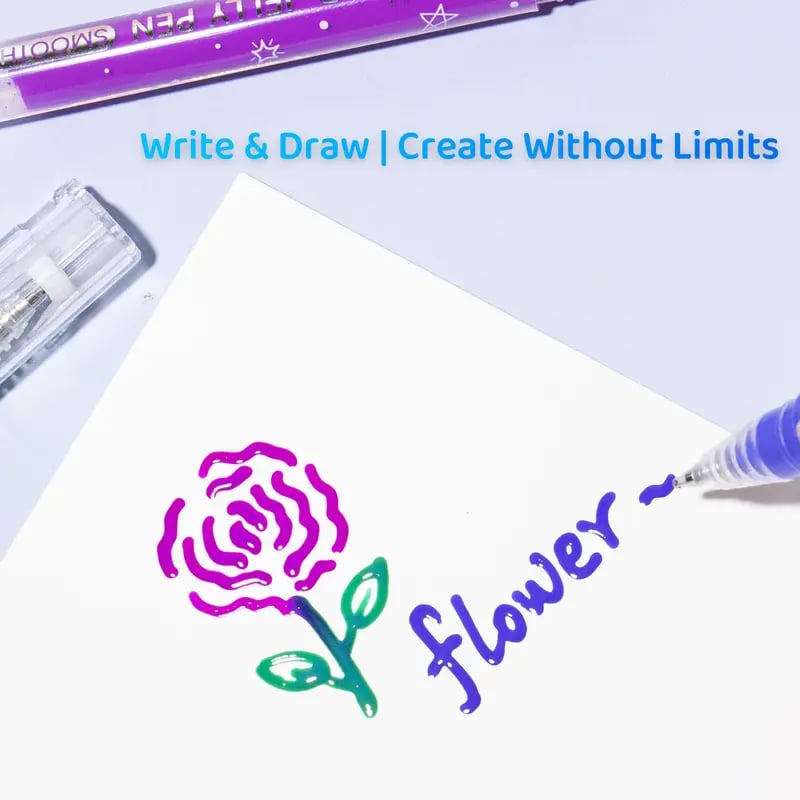 ✨🎨12/24/36 Colors 3D Jelly Pen Set: Unleash Your Creative Spark!