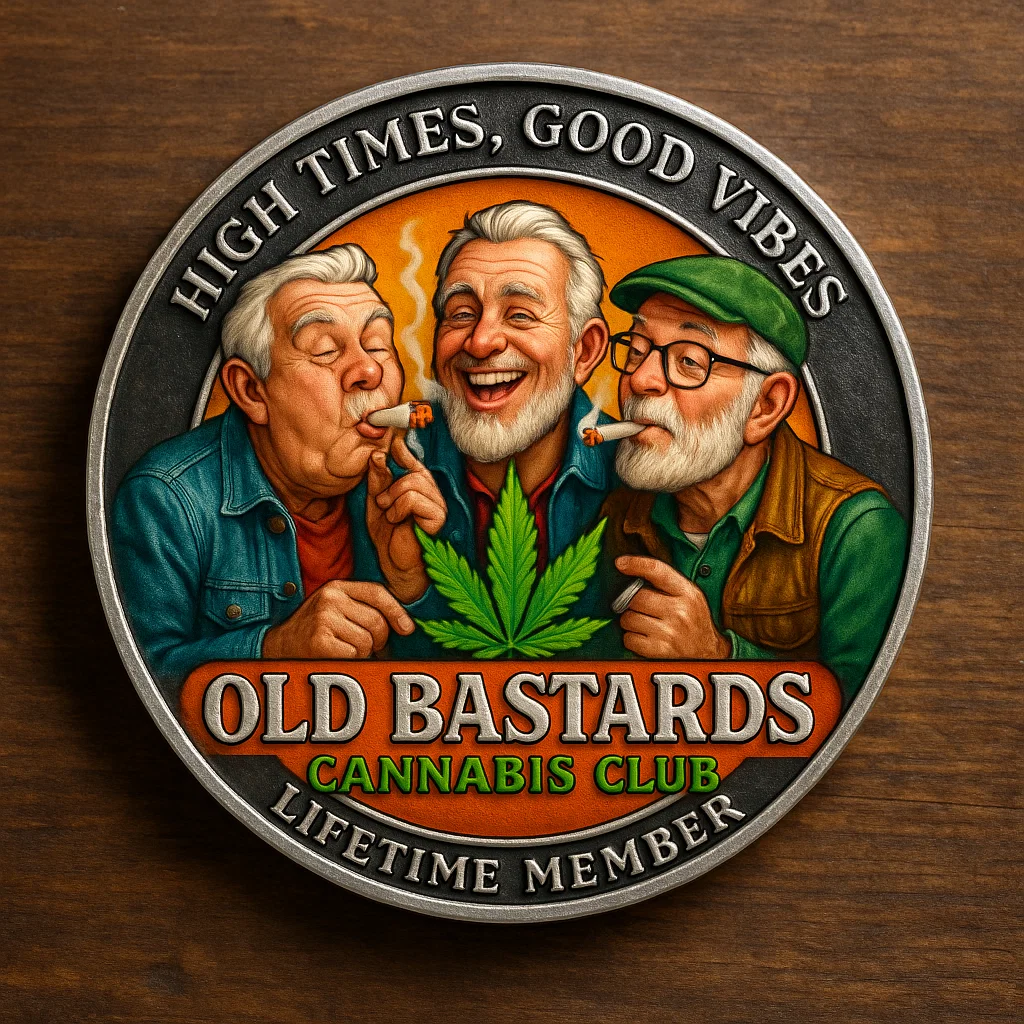 “Old Bastards Cannabis Club” Commemorative Coin