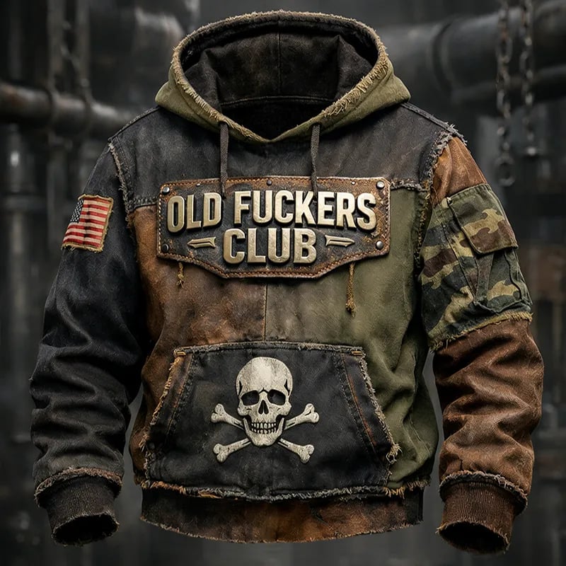 🔥Hot Sale 50% OFF-Vintage "Old Fuckers Club" Casual Hoodie