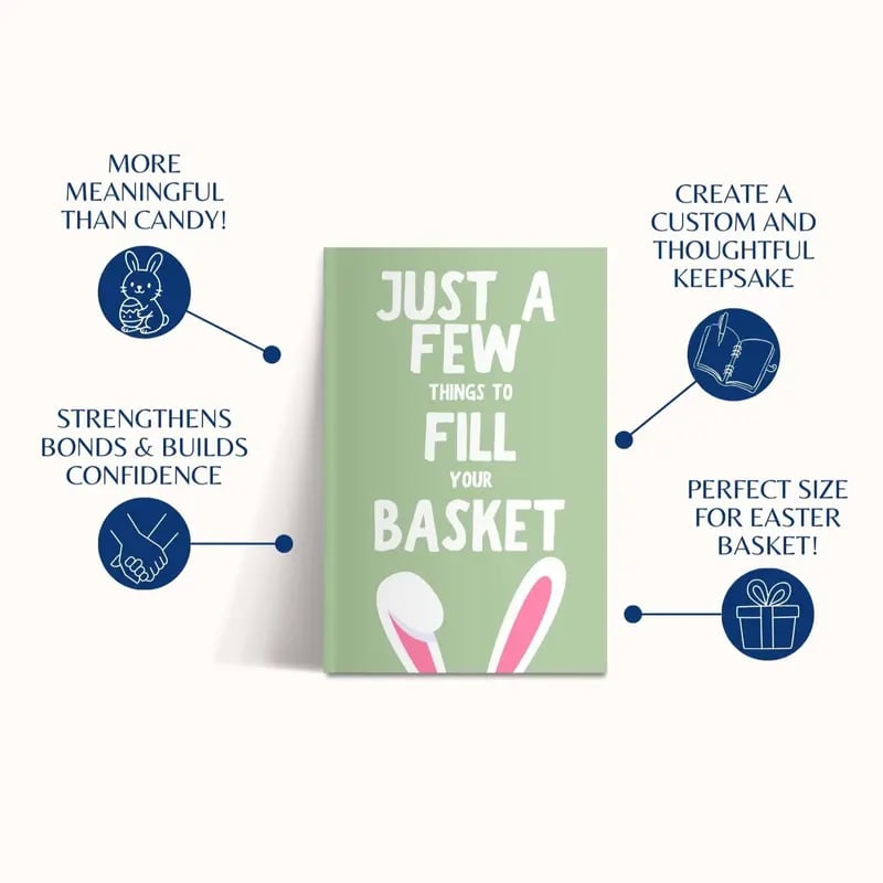 ❤️Just A Few Things To Fill Your Basket🧺Springtime Keepsake for Easter Basket Ideas 2026 Fill-In-The-Blank Book📚