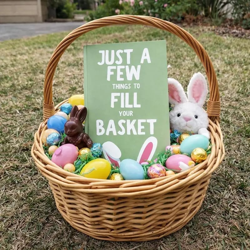 ❤️Just A Few Things To Fill Your Basket🧺Springtime Keepsake for Easter Basket Ideas 2026 Fill-In-The-Blank Book📚
