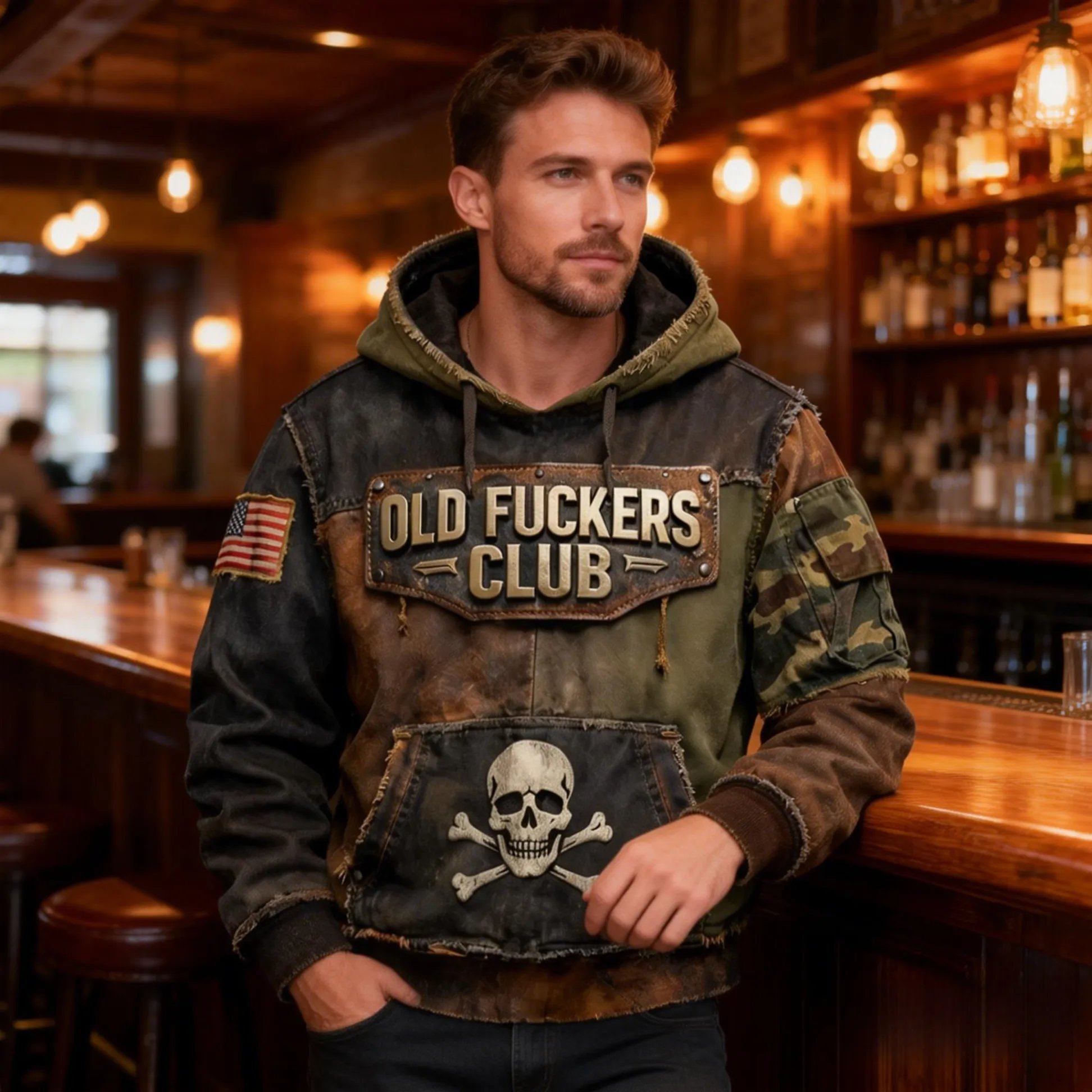 🔥Hot Sale 50% OFF-Vintage "Old Fuckers Club" Casual Hoodie