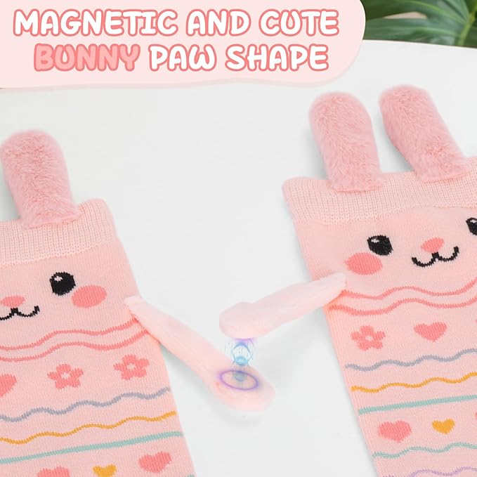 Easter Bunny Socks with Magnetic Holding Hands