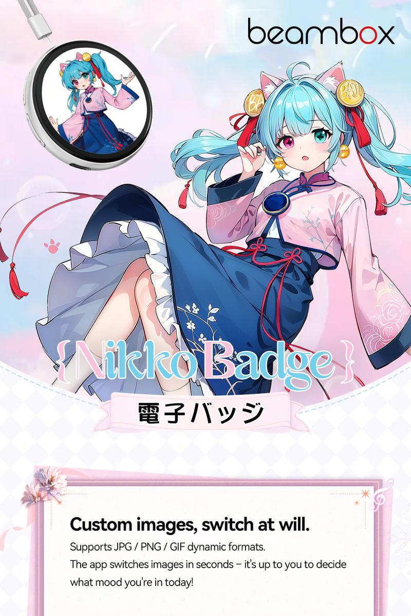 Digital Badge Photo Video GIF Display Screen Pins Pixel Touchscreen Lightweight 500mAh Long Battery Life Portable Multi-functional Two-dimensional Anime and Gaming Merchandise & Collectibles Gifts for Men Women,TikTokShopHolidayHaul