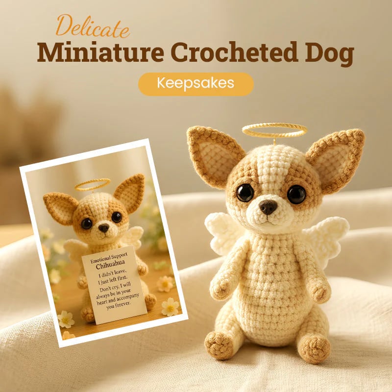 Delicate Miniature Crocheted Dog Keepsakes