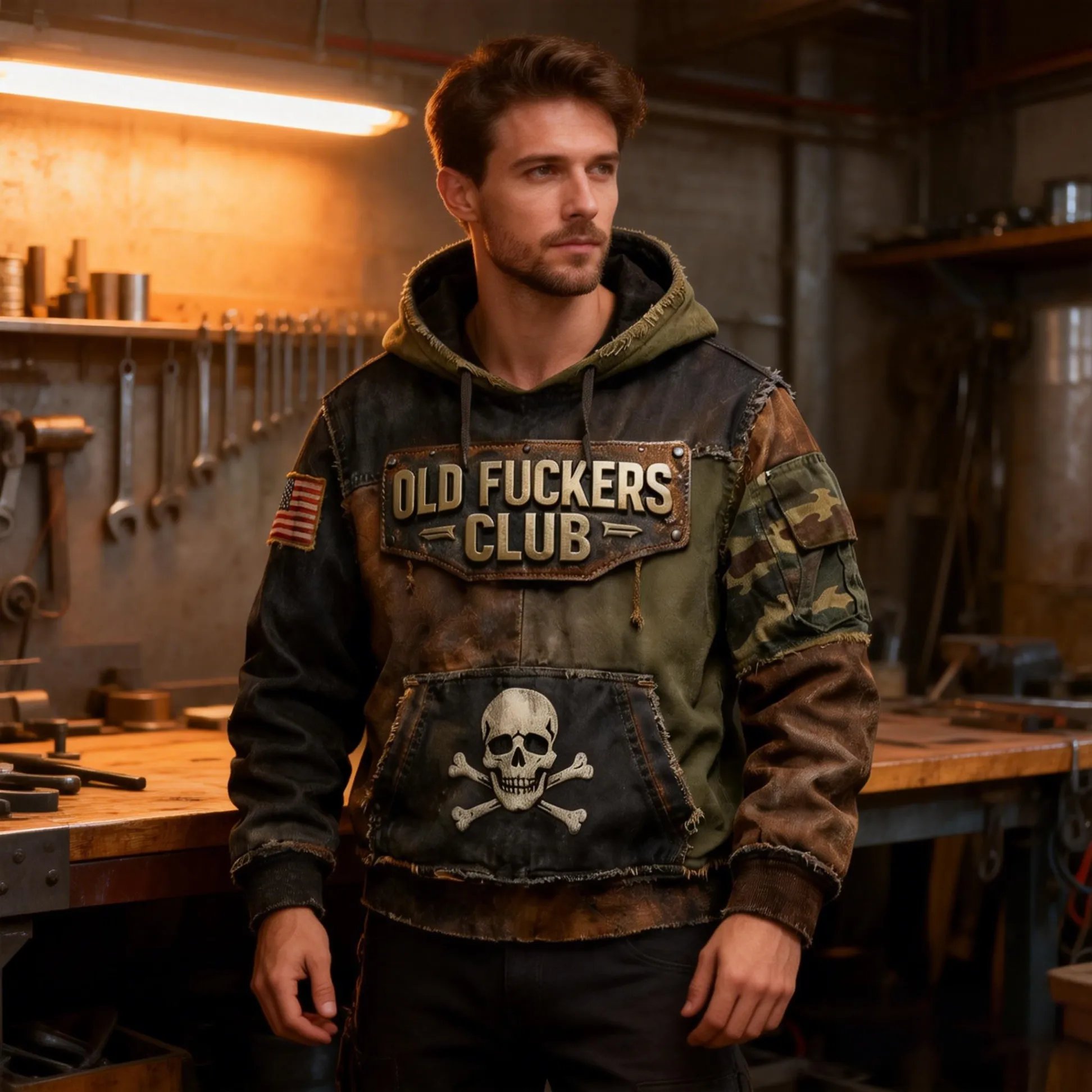 🔥Hot Sale 50% OFF-Vintage "Old Fuckers Club" Casual Hoodie