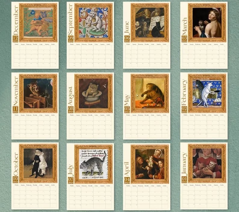 🔥LAST DAY 50% OFF - 🐱Whimsical Medieval Cats 2026 Calendar⚔️📅