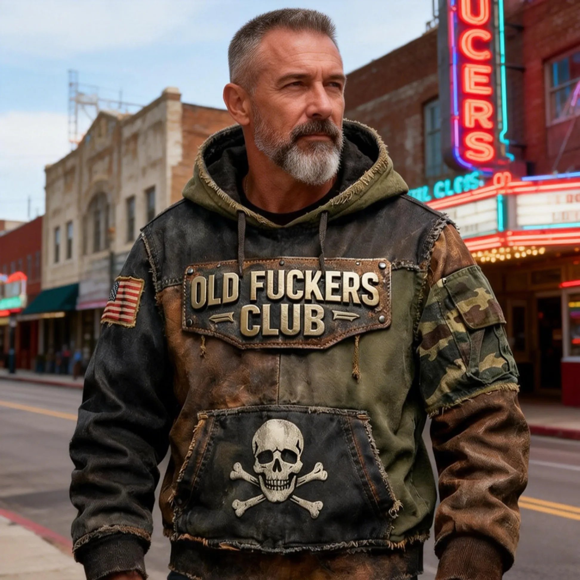 🔥Hot Sale 50% OFF-Vintage "Old Fuckers Club" Casual Hoodie