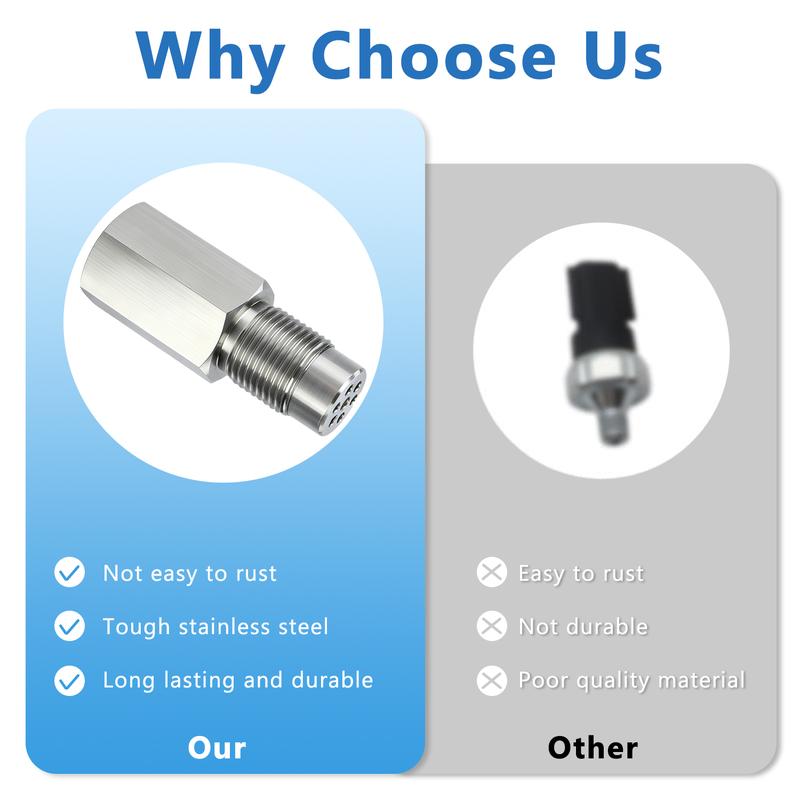 Oxygen Sensor Filter Adapter - Stainless Steel 304 Reducing Pipe Connector Extension Pipe Fitting - Car Extension Screw