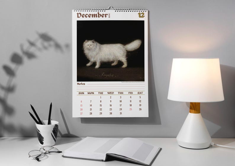 Weird cats in renaissance 2026 Wall Calendar