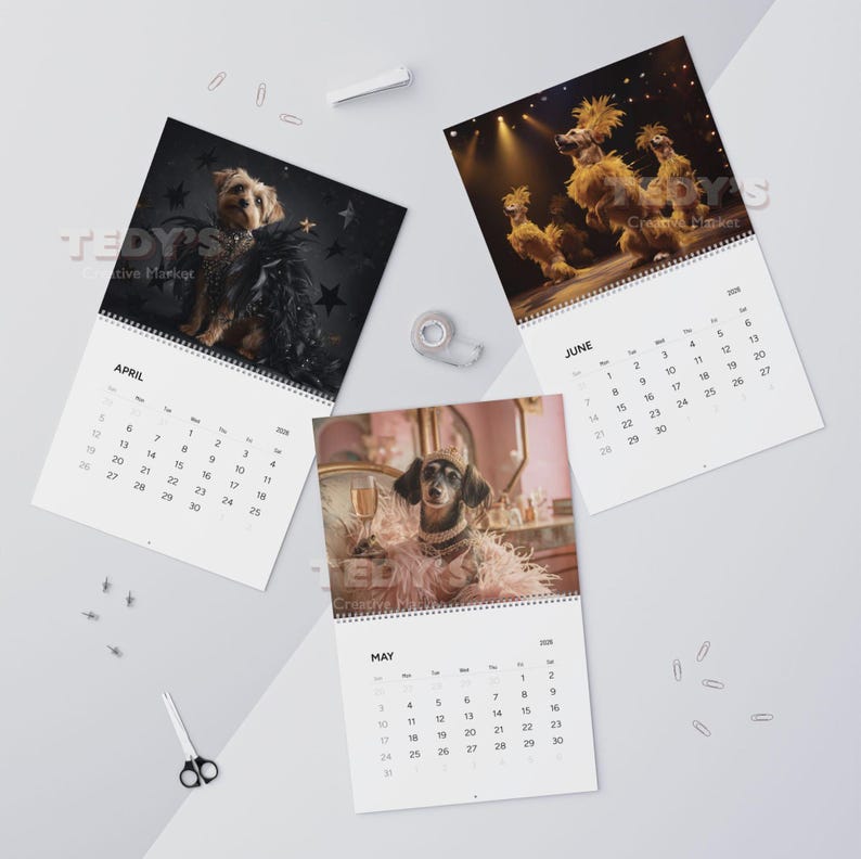 Showdogs 2026 Wall Calendar, Funny Dog Calendar