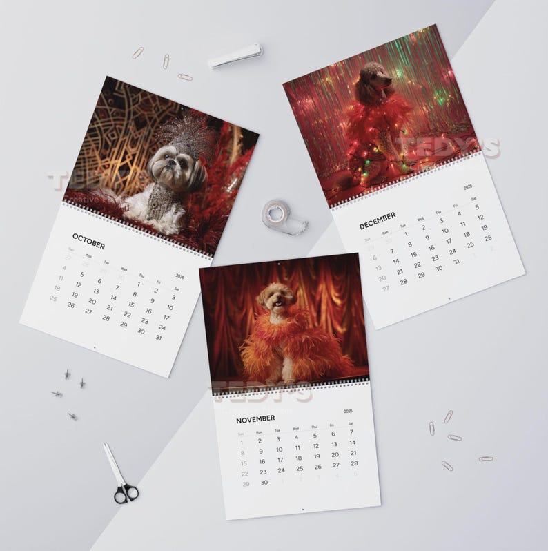 Showdogs 2026 Wall Calendar, Funny Dog Calendar