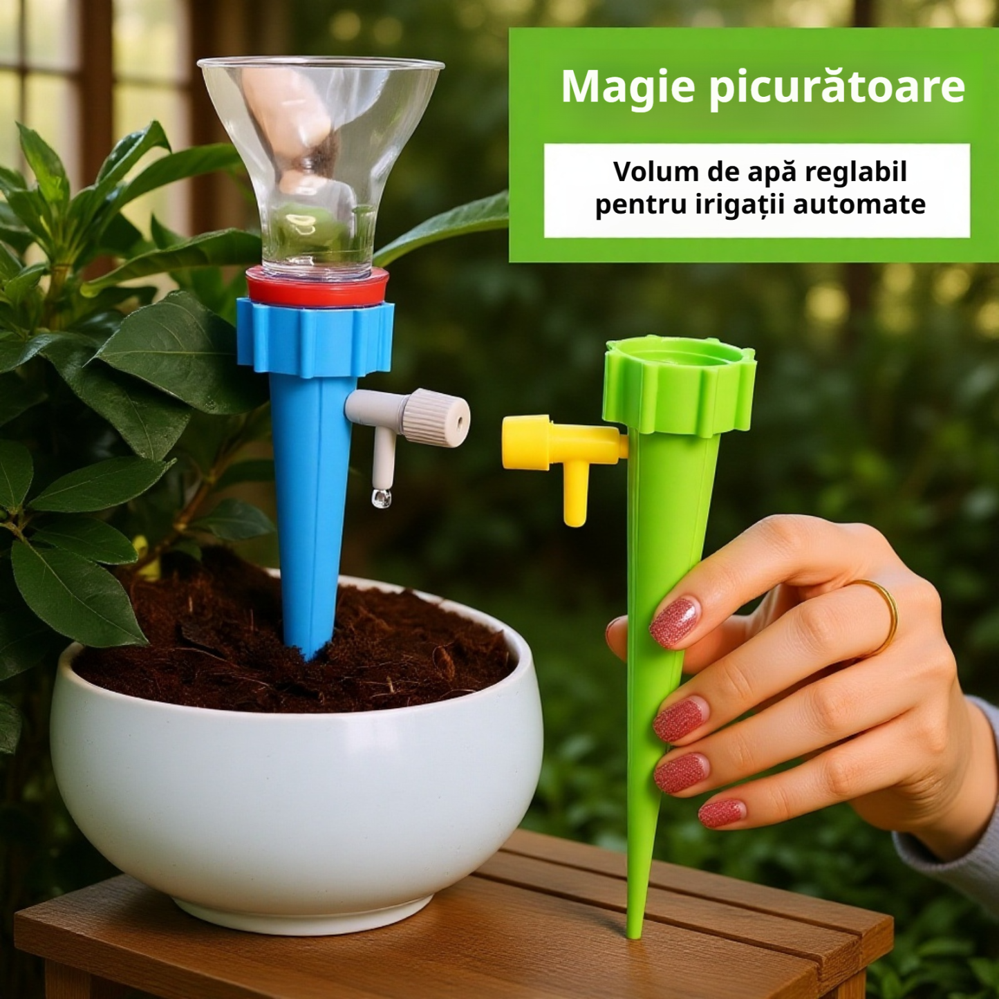  Artefact de irigare picurare, dispozitiv de udare automată, picurător reglabil pentru flori