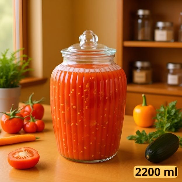  Borcan etanș din sticlă groasă pentru murături, vin și cereale, uz casnic