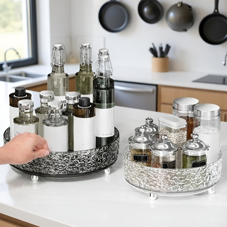 Organizator cosmetic rotativ cu design modern