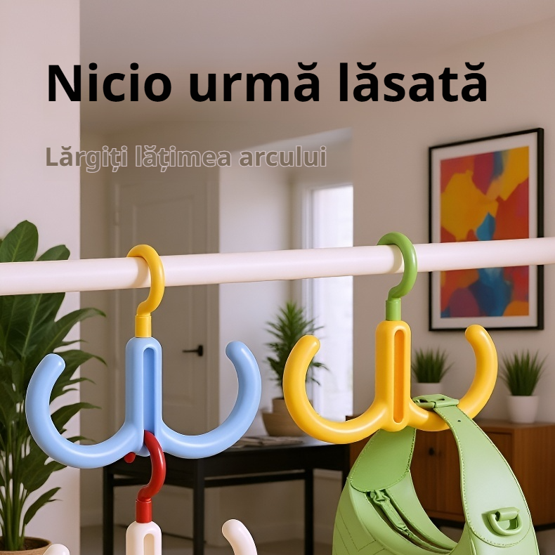 Suport pentru haine cu cârlig pivotant