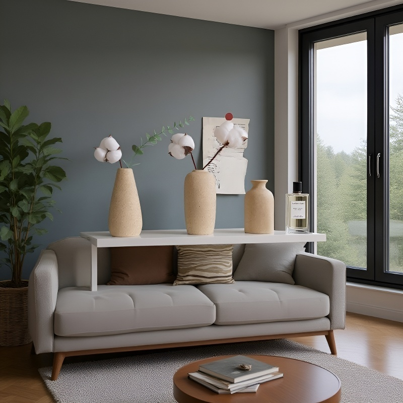 Vază decorativă nordică, ceramică albă, stil simplu pentru aranjamente florale