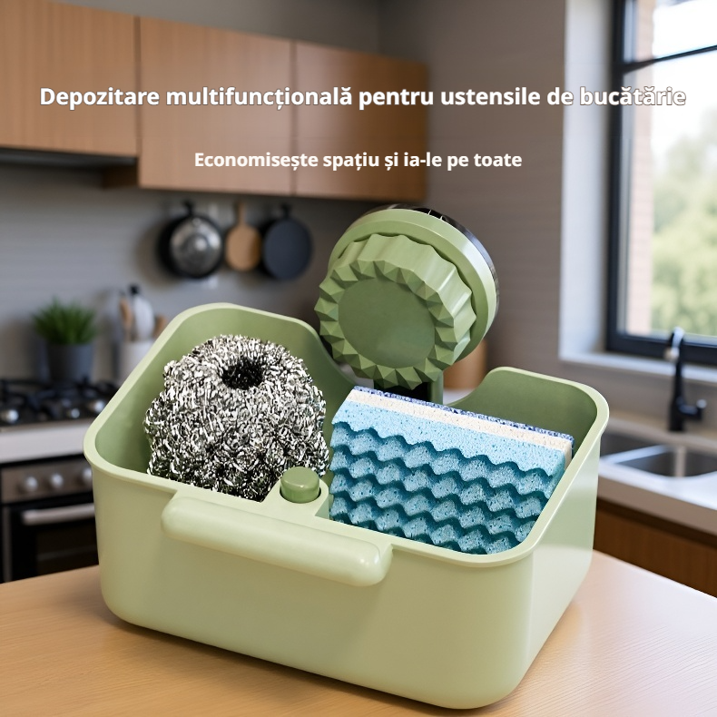 Coș de scurgere pentru chiuvetă, material plastic impermeabil, multifuncțional