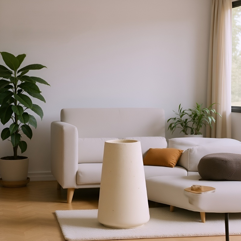 Vază ceramică albă pentru decorarea casei în stil scandinav