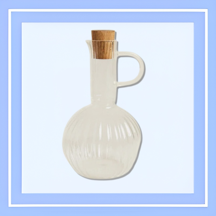 Sticlă pentru sosuri și oțet, accesorii de bucătărie, design cu striații