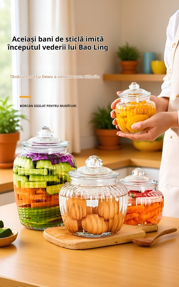 Recipient din sticlă groasă pentru păstrarea vinului