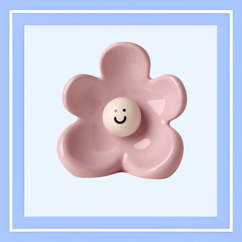 Vază ceramică drăguță cu zâmbet pentru decorarea camerei