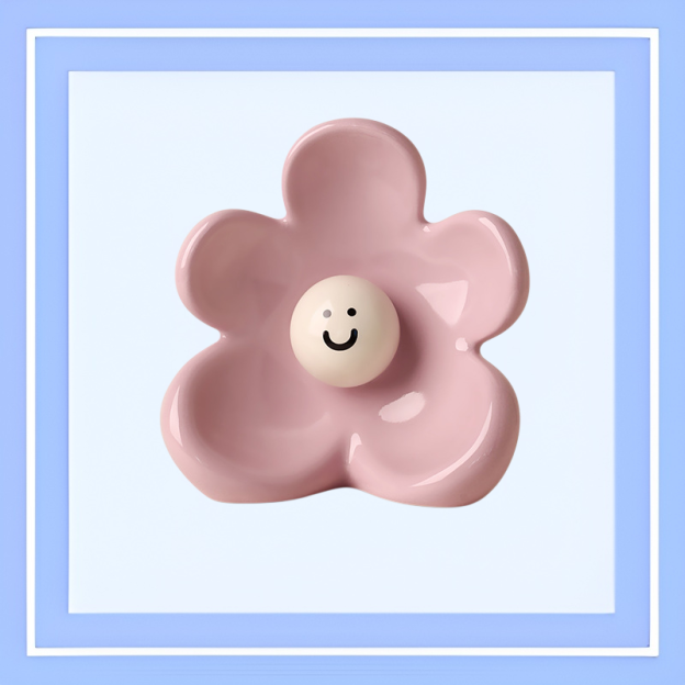 Vază ceramică drăguță cu zâmbet pentru decorarea camerei