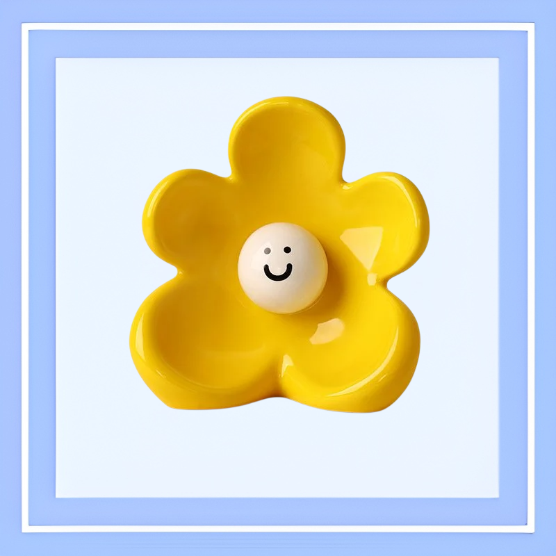 Vază ceramică drăguță cu zâmbet pentru decorarea camerei