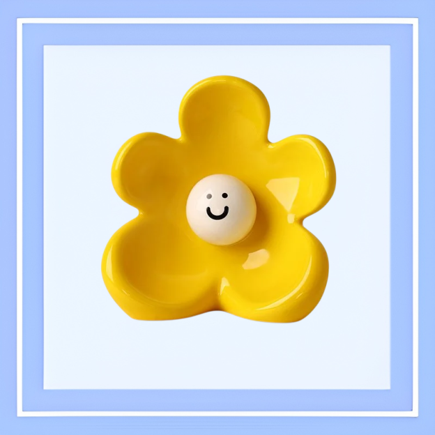 Vază ceramică drăguță cu zâmbet pentru decorarea camerei