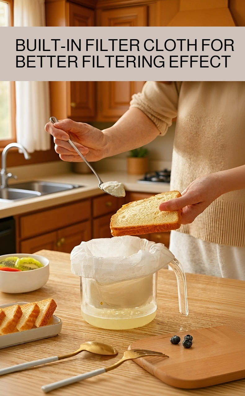 Durable whey separation kitchen tool